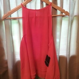 Zara Basics beautiful coral halter-style top